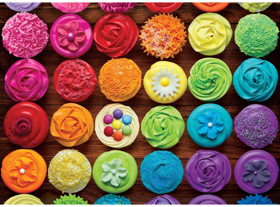 EUROGRAPHICS Puzzle Dortíková duha 1000 dílků (Cupcake)