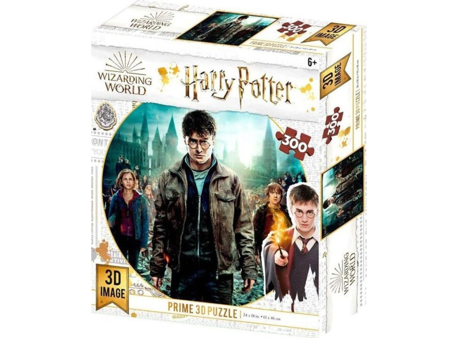 PRIME 3D Puzzle Harry Potter: Harry, Herminona & Ron 3D XL 300 dílků