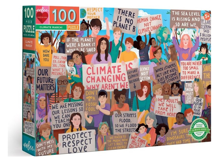 EEBOO Puzzle Protest za ochranu klimatu 100 dílků