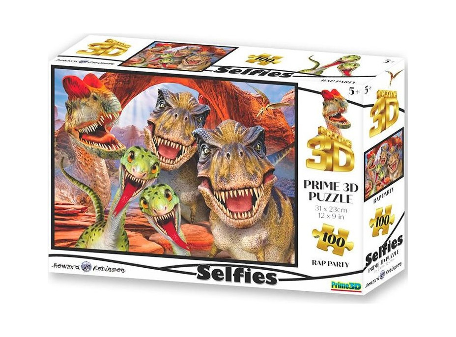 PRIME 3D Puzzle Raptoří selfie 3D 100 dílků