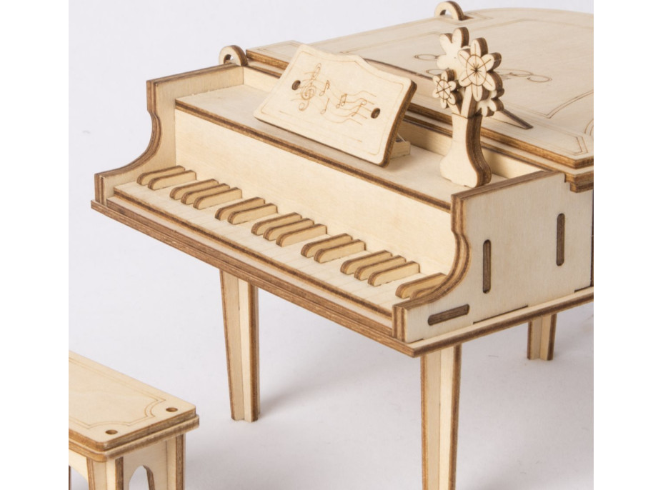 ROBOTIME Rolife 3D dřevěné puzzle Klavír 74 dílků