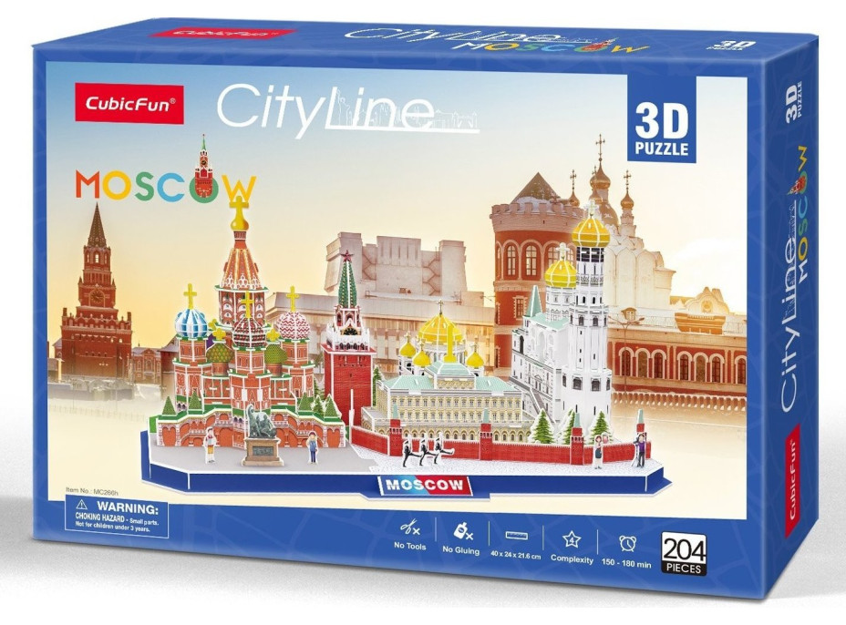 CUBICFUN 3D puzzle CityLine panorama: Moskva 204 dílků