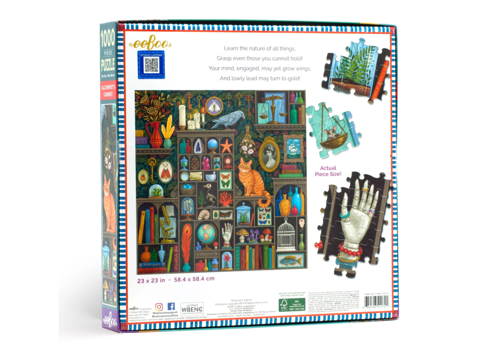 EEBOO Čtvercové puzzle Alchymistova pracovna 1000 dílků