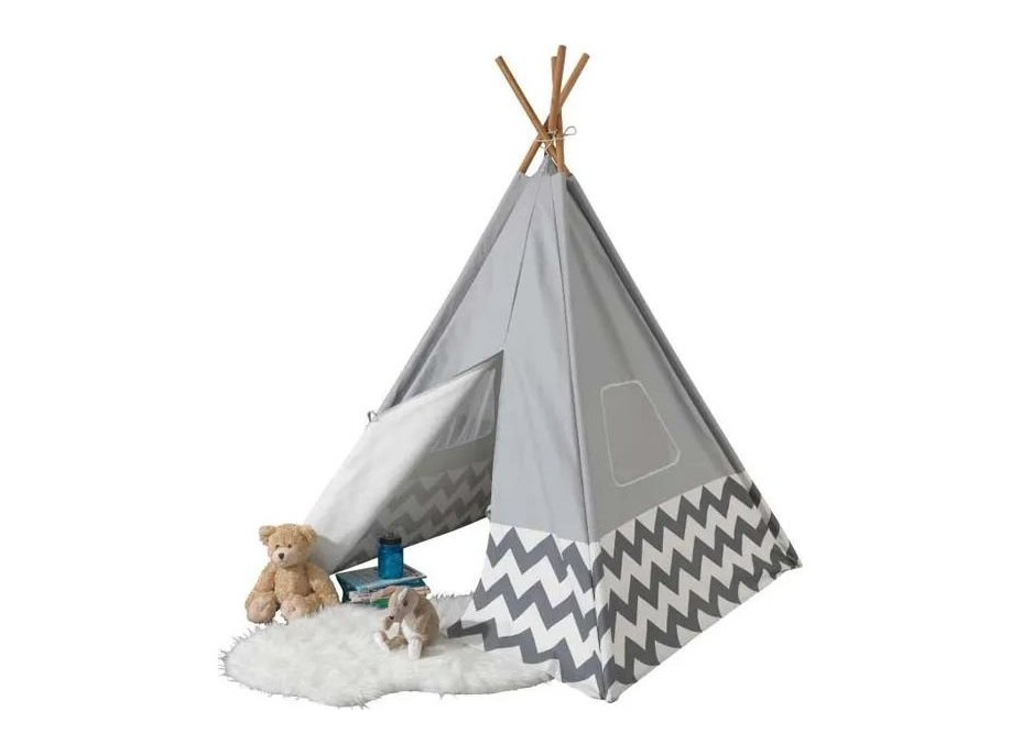 KIDKRAFT Dětský stan TEEPEE - šedý