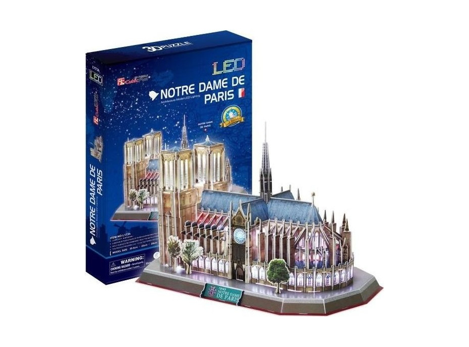CUBICFUN Svítící 3D puzzle Notre Dame 149 dílků
