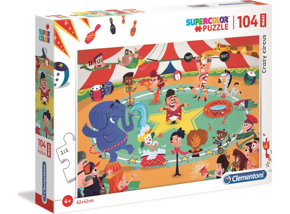 CLEMENTONI Puzzle Cirkus MAXI 104 dílků