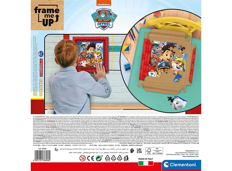 CLEMENTONI Puzzle Frame Me Up Tlapková patrola 60 dílků