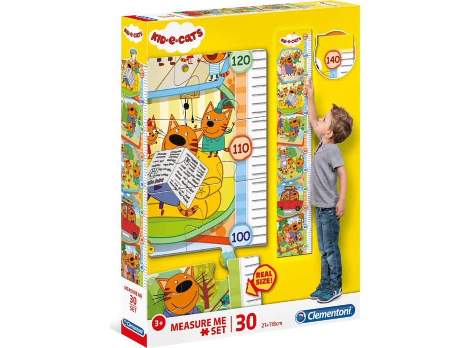 CLEMENTONI Puzzle metr Kid vs Cat 30 dílků