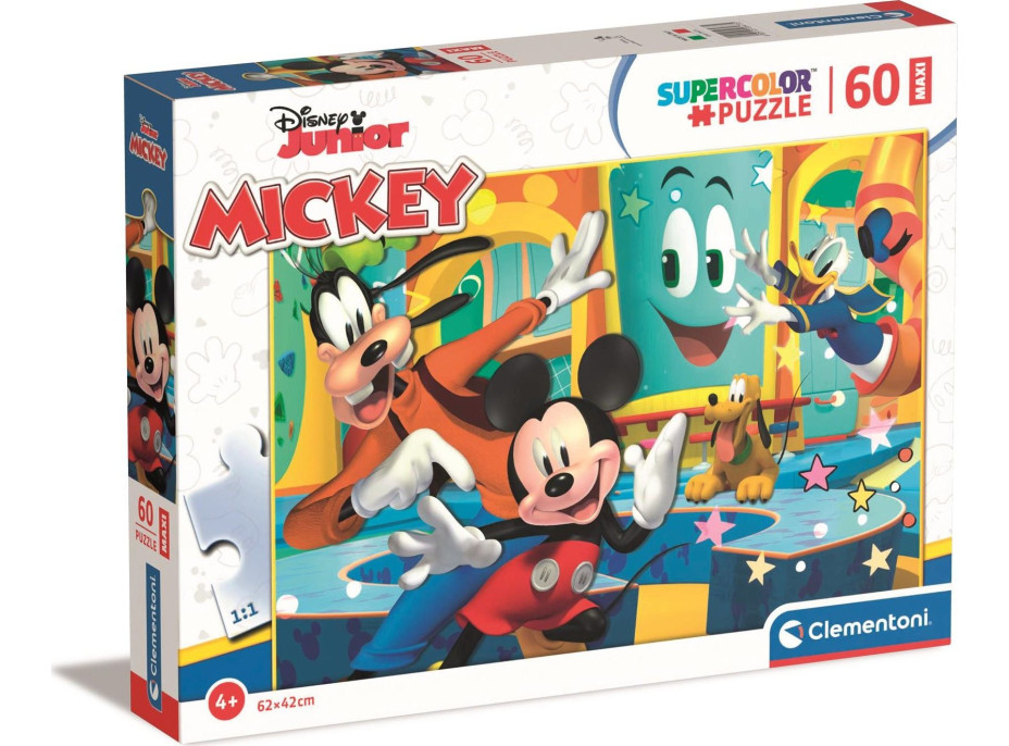 CLEMENTONI Puzzle Mickey Mouse MAXI 60 dílků