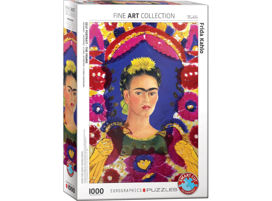 EUROGRAPHICS Puzzle Portrét Frídy Kahlo v rámu 1000 dílků