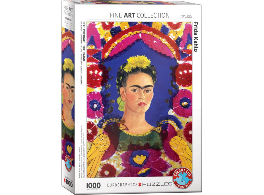 EUROGRAPHICS Puzzle Portrét Frídy Kahlo v rámu 1000 dílků