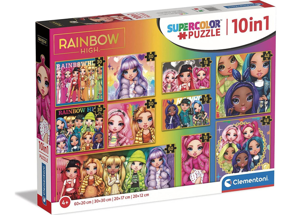 CLEMENTONI Puzzle Rainbow High 10v1