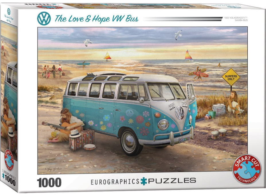 EUROGRAPHICS Puzzle VW Bus - Láska a naděje 1000 dílků