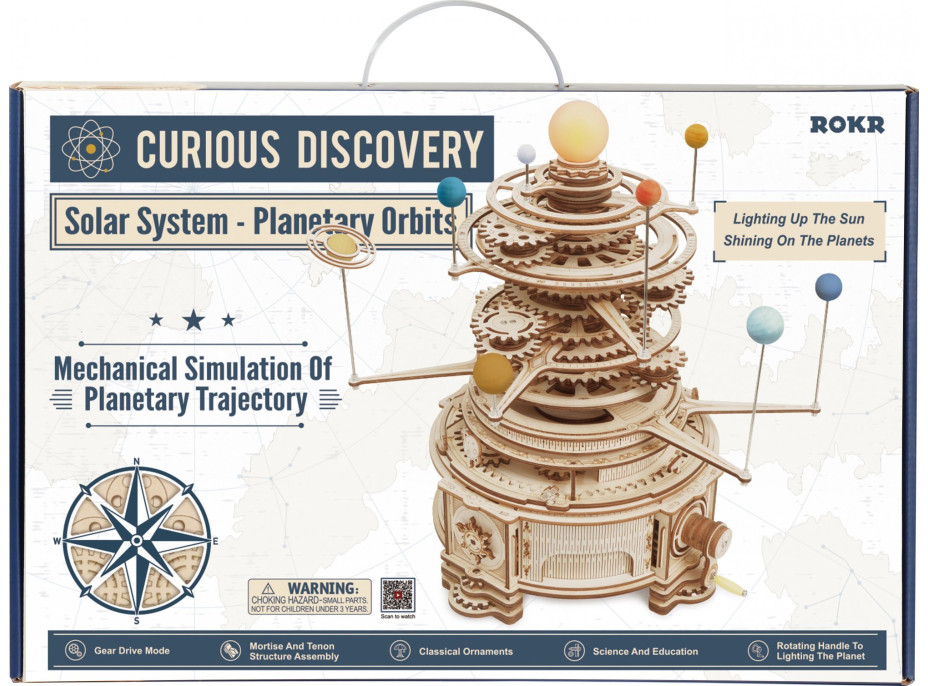 ROBOTIME Rokr 3D dřevěné puzzle Sluneční soustava 316 dílků