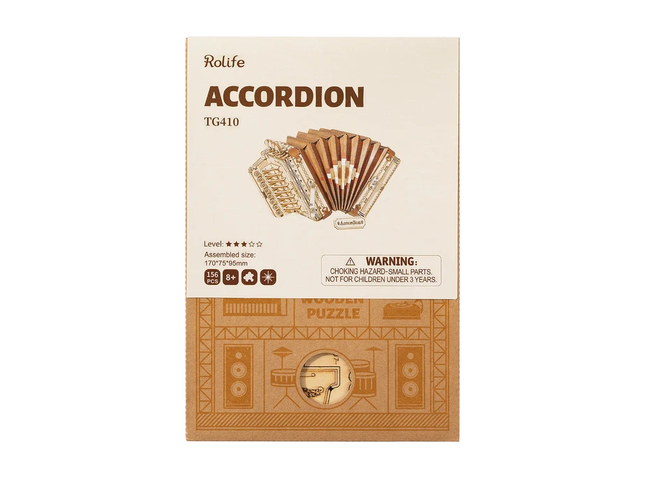 ROBOTIME Rolife 3D dřevěné puzzle Akordeon 156 dílků