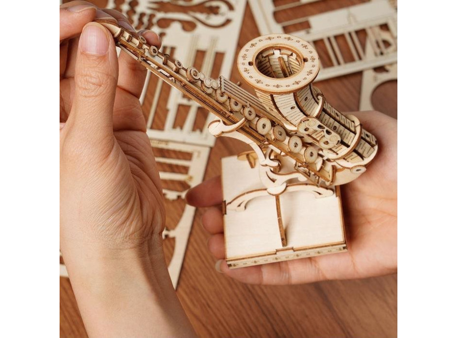 ROBOTIME Rolife 3D dřevěné puzzle Saxofon 136 dílků
