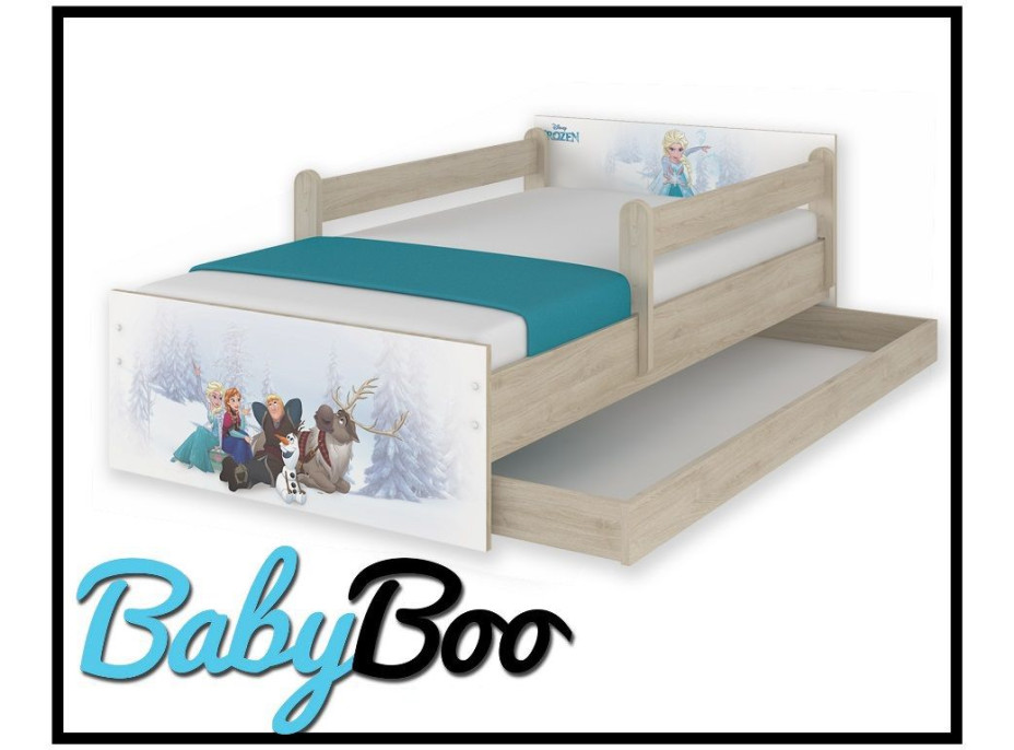 Dětská postel MAX Disney - FROZEN 160x80 cm - SE ŠUPLÍKEM