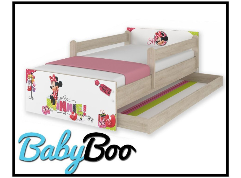 Dětská postel MAX Disney - MINNIE I 160x80 cm - SE ŠUPLÍKEM