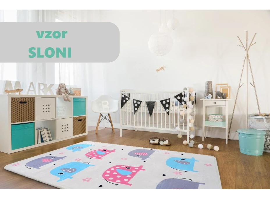 Dětský koberec Soft - SLONI