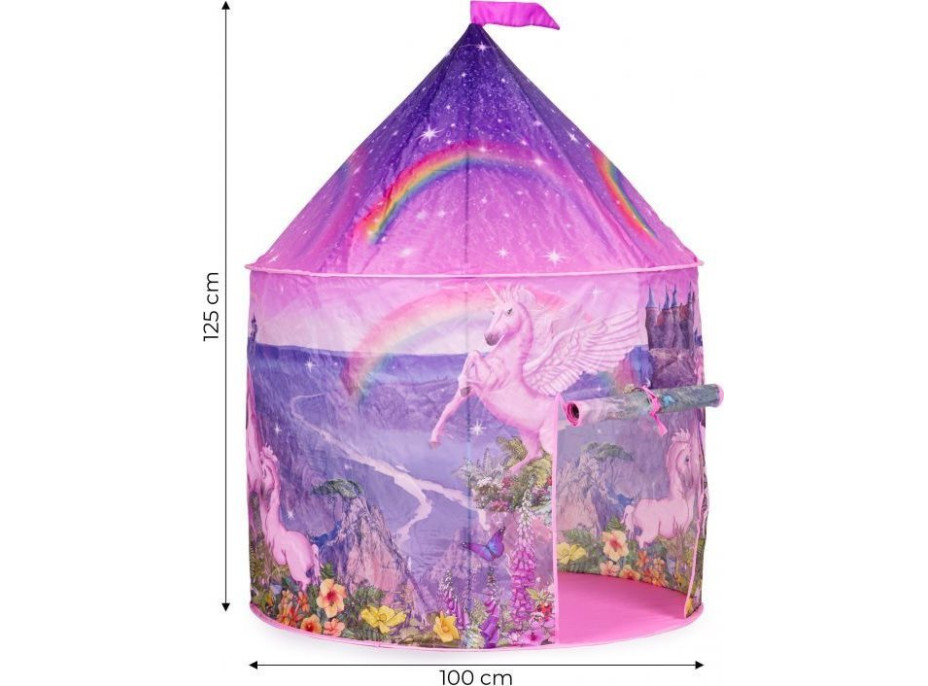 ECOTOYS Dětský stan na hraní Jednorožec