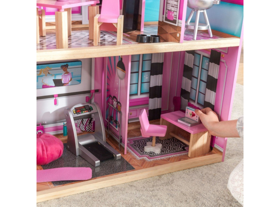 KIDKRAFT Domeček pro panenky Shimmer Mansion s vybavením