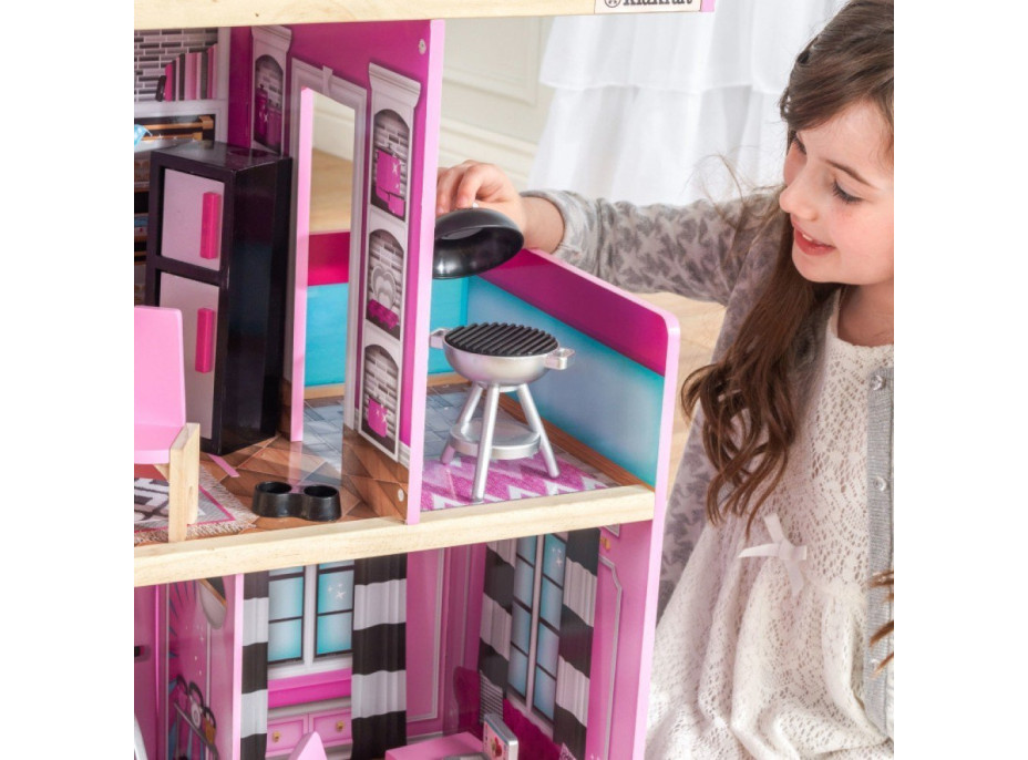 KIDKRAFT Domeček pro panenky Shimmer Mansion s vybavením