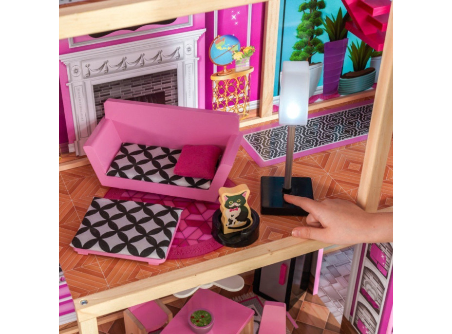 KIDKRAFT Domeček pro panenky Shimmer Mansion s vybavením