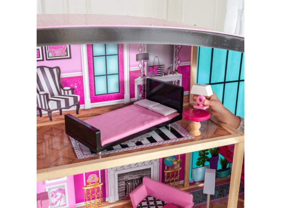 KIDKRAFT Domeček pro panenky Shimmer Mansion s vybavením