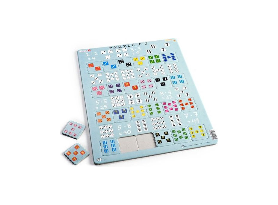 LARSEN Puzzle Násobení s kostkami 24 dílků