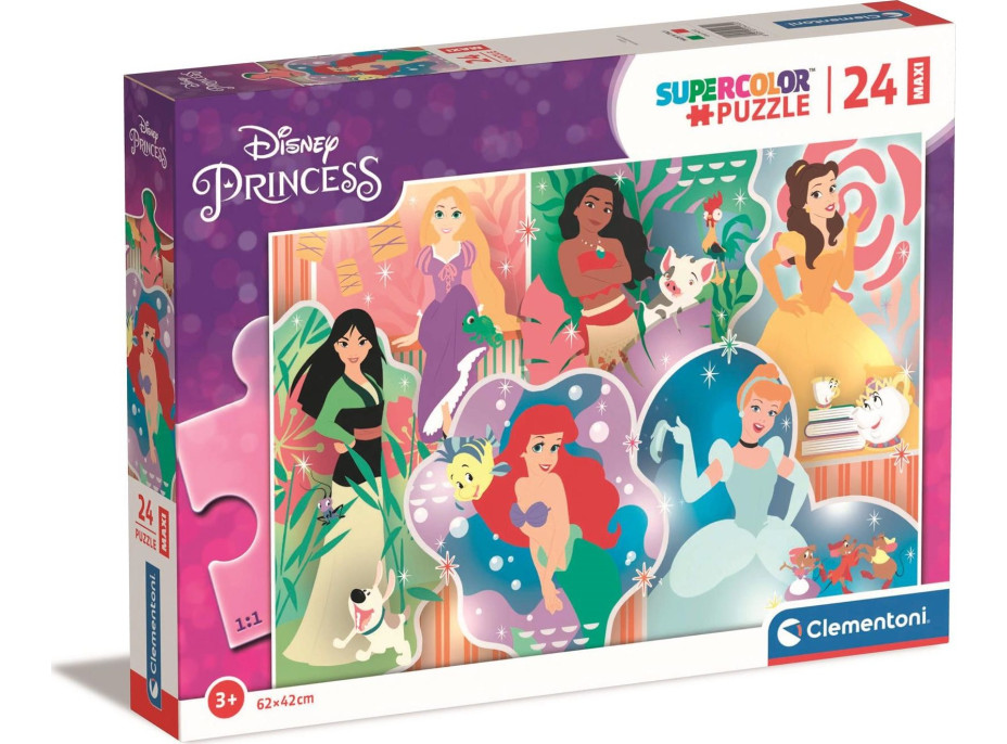 CLEMENTONI Puzzle Disney princezny MAXI 24 dílků
