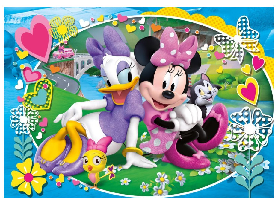 CLEMENTONI Puzzle Minnie a Daisy: Na výletě MAXI 104 dílků