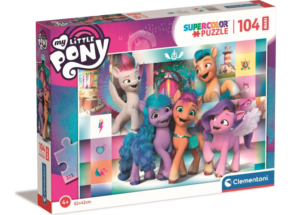 CLEMENTONI Puzzle My Little Pony: Veselá parta MAXI 104 dílků