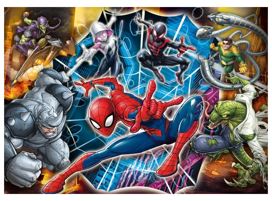 CLEMENTONI Puzzle Spiderman: Připraveni k boji MAXI 104 dílků