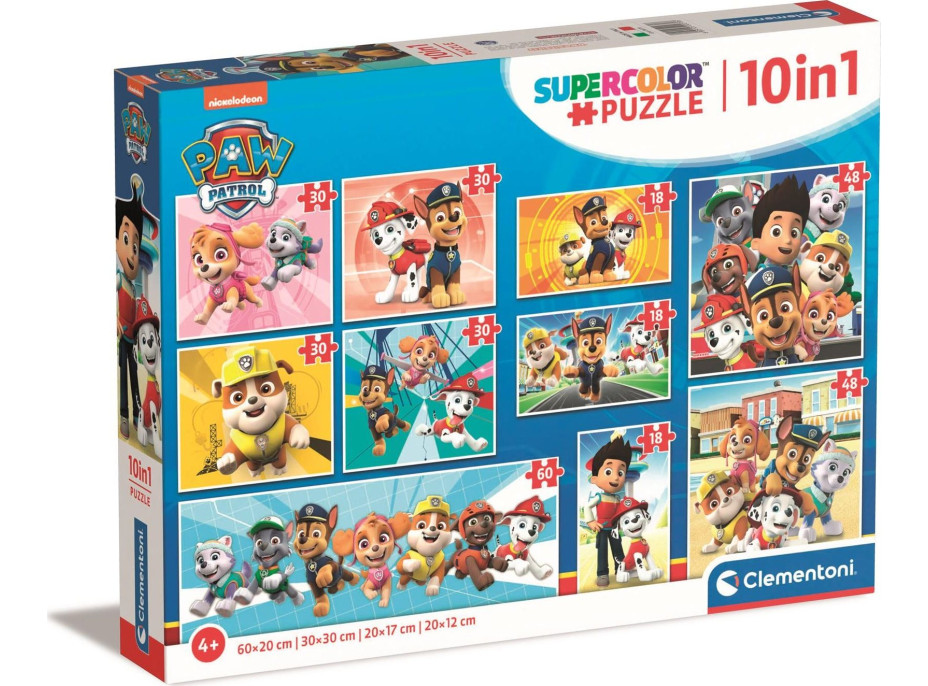 CLEMENTONI Puzzle Tlapková patrola 10v1