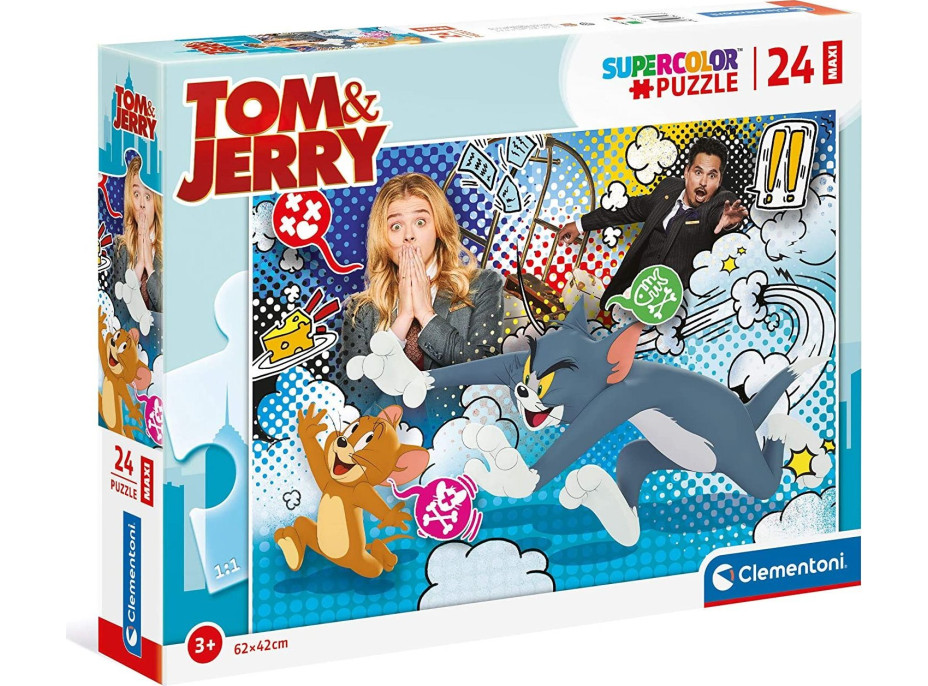 CLEMENTONI Puzzle Tom a Jerry MAXI 24 dílků
