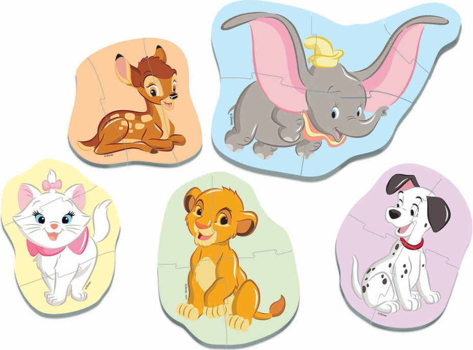 EDUCA Baby puzzle Disney zvířata 2, 5v1 (3-5 dílků)