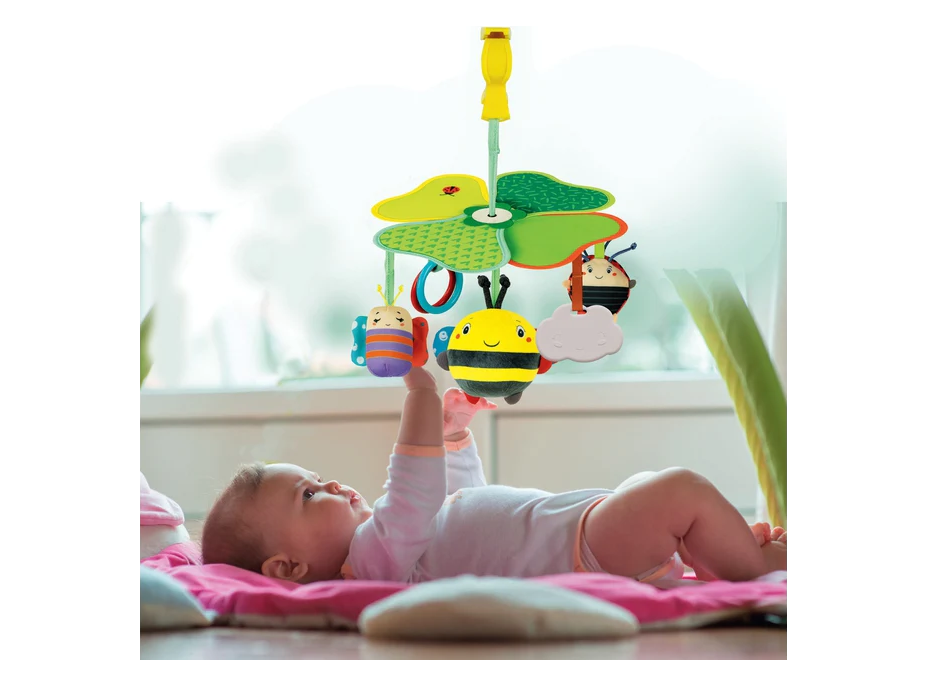CLEMENTONI BABY Kolotoč se zvířátky s klipem na zavěšení