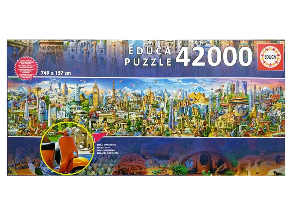 EDUCA Puzzle Kolem světa 42000 dílků