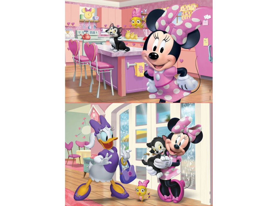 EDUCA Dřevěné puzzle Minnie 2x25 dílků