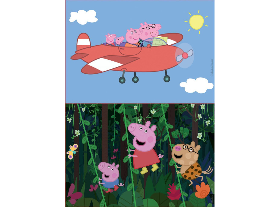 EDUCA Dřevěné puzzle Prasátko Peppa 2x16 dílků