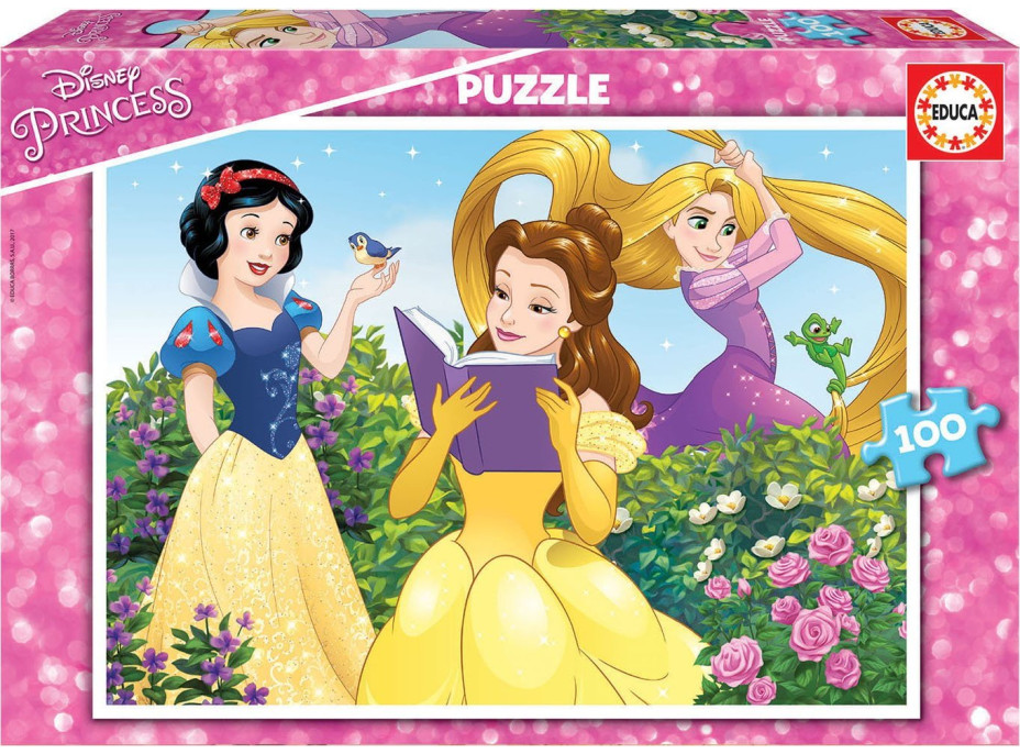 EDUCA Puzzle Disney Princezny: Sněhurka, Bella a Locika 100 dílků