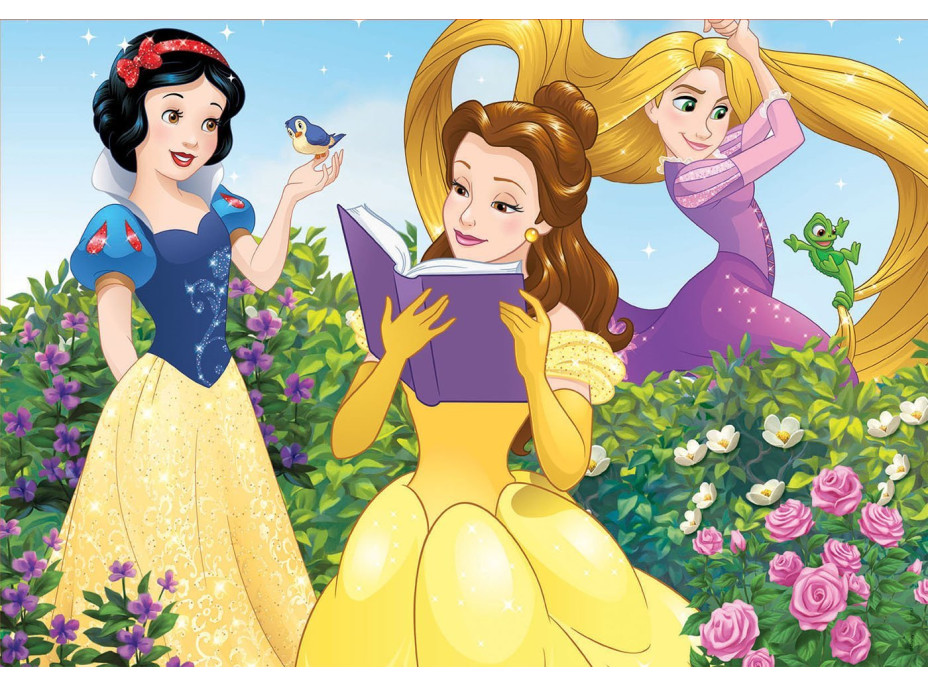 EDUCA Puzzle Disney Princezny: Sněhurka, Bella a Locika 100 dílků