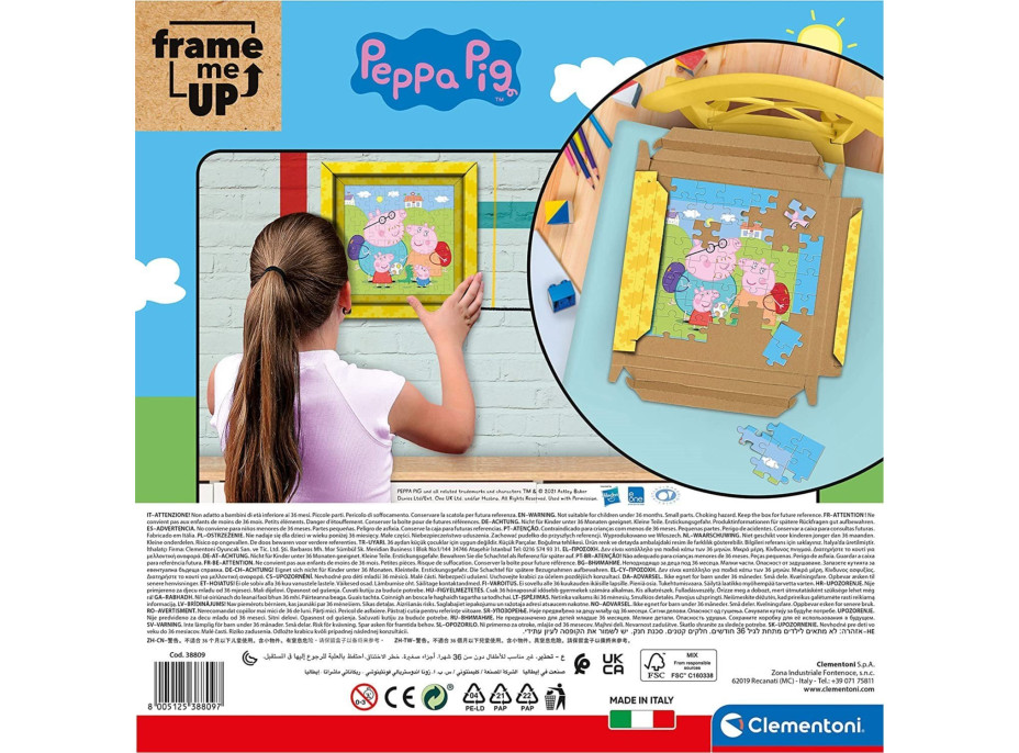 CLEMENTONI Puzzle Frame Me Up Prasátko Peppa 60 dílků