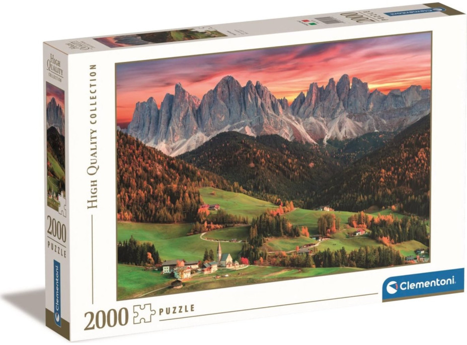 CLEMENTONI Puzzle Údolí Val di Funes 2000 dílků