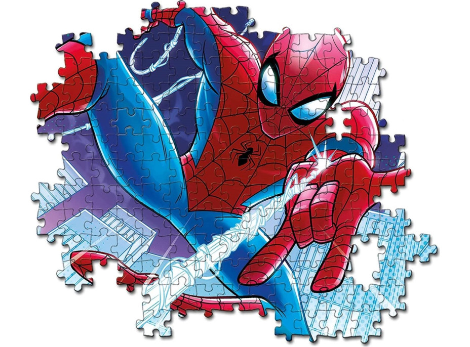 CLEMENTONI Svítící puzzle Marvel: Spiderman 104 dílků