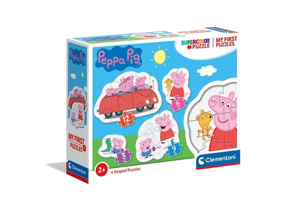 CLEMENTONI Moje první puzzle Prasátko Peppa 4v1 (3,6,9,12 dílků)
