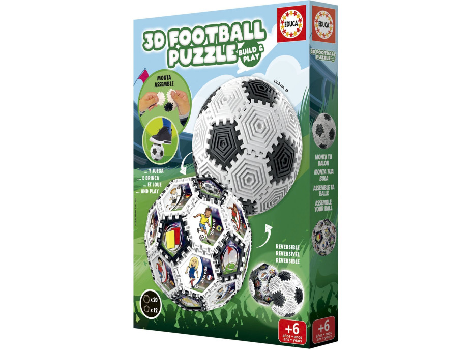 EDUCA 3D Puzzle Build&Play: Fotbalový míč 32 dílků