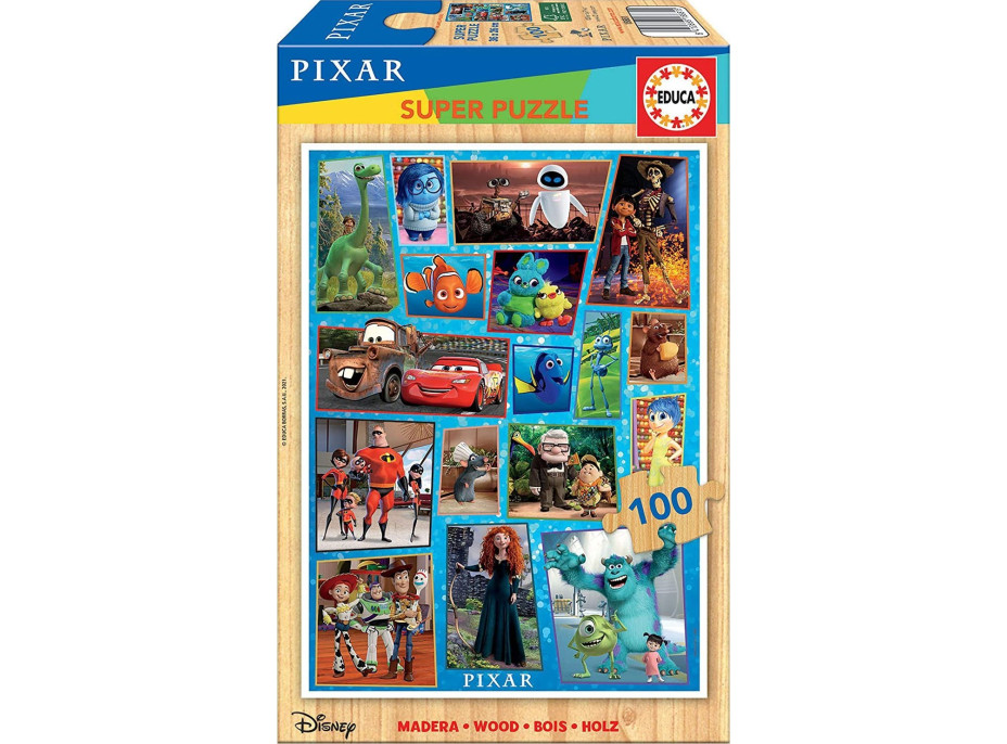 EDUCA Dřevěné puzzle Disney Pixar 100 dílků