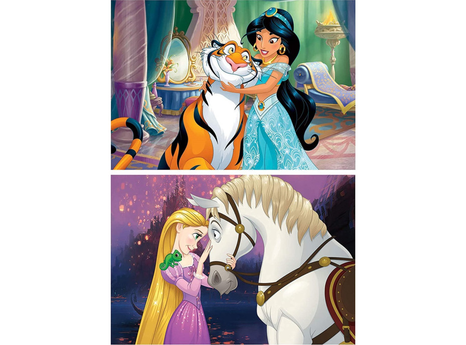 EDUCA Dřevěné puzzle Disney princezny 2x16 dílků