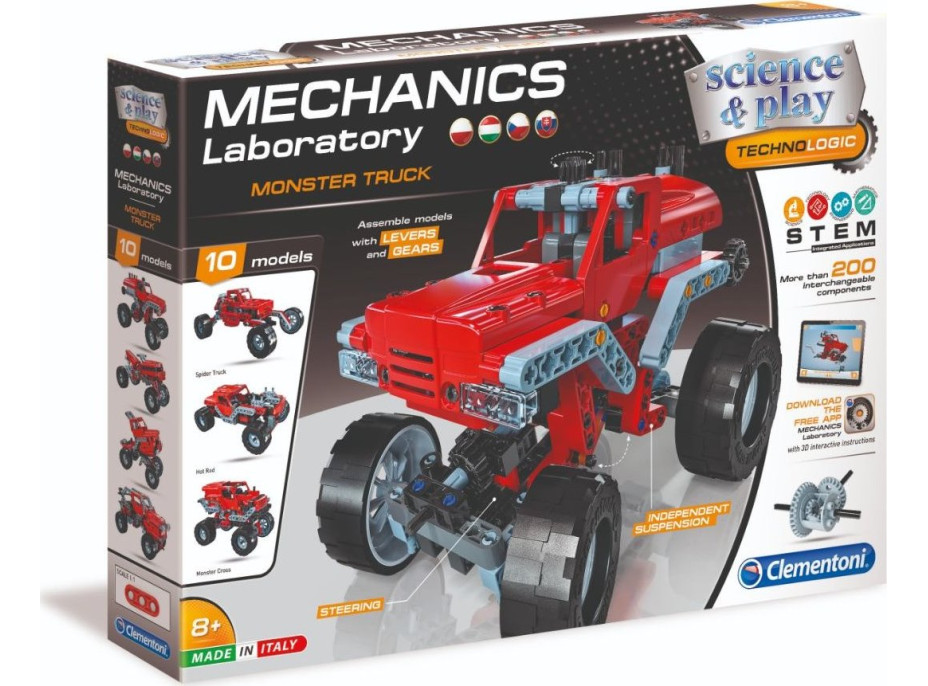 CLEMENTONI Science&Play Mechanická laboratoř: Monster truck